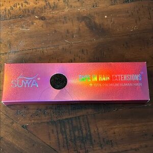 SUYA Tape In Hair Extensions - 22” 1B# Off Black Real Human Hair